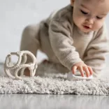 Nattou rágóka szilikon labda szett 2db  fehér-clay