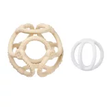 Nattou rágóka szilikon labda szett 2db  fehér-clay