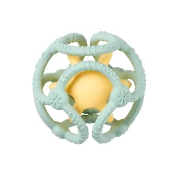 Nattou rágóka szilikon labda szett 2db  zöld-sárga