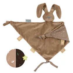   Nattou szundikendõ plüss foszforeszkáló Lapidou Maxi - Nyúl mocha