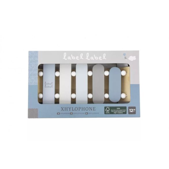 Label-Label Fából készült Xilofon - Kék