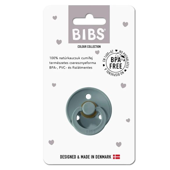 BIBS játszócumi - Colour natúr kaucsuk 6-18 hó óceán 1 db tasakban