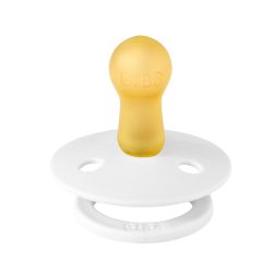   BIBS játszócumi - Colour natúr kaucsuk 6-18 hó hófehér 1 db tasakban