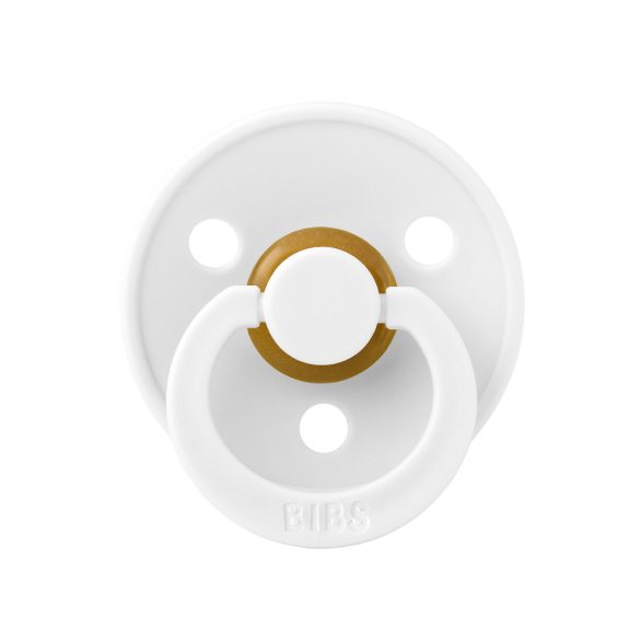 BIBS játszócumi - Colour natúr kaucsuk 6-18 hó hófehér 1 db tasakban