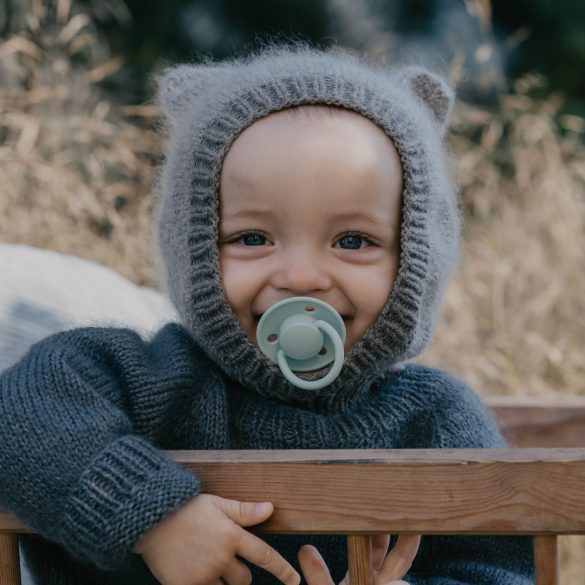 BIBS játszócumi - De Lux hipoallergén szilikon halványmenta 1 db tasakban