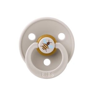 BIBS játszócumi - Studio Méhecske Colour natúr kaucsuk 18-36 hó gombaba 1db tasakban