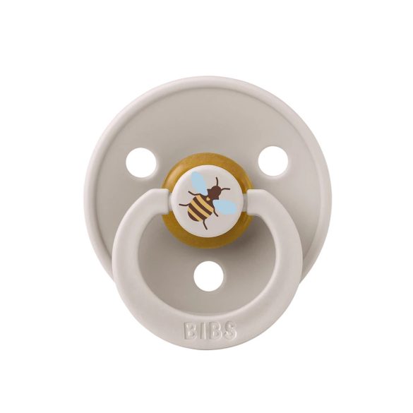 BIBS játszócumi - Studio Méhecske Colour natúr kaucsuk 6-18 hó gombaba 1db tasakban