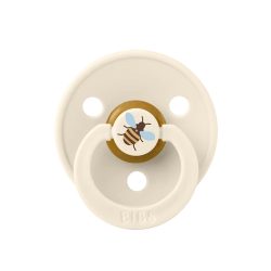   BIBS játszócumi - Studio Méhecske Colour natúr kaucsuk 6-18 hó krémfehér 1db tasakban
