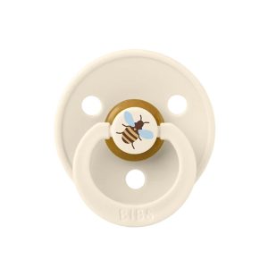 BIBS játszócumi - Studio Méhecske Colour natúr kaucsuk 6-18 hó krémfehér 1db tasakban