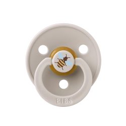   BIBS játszócumi - Studio Méhecske Colour natúr kaucsuk 0-6 hó gombaba 1db tasakban