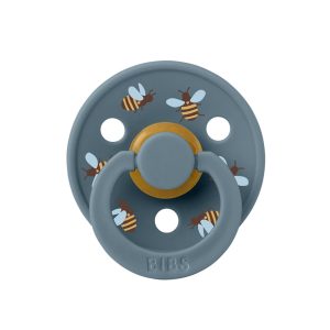 BIBS játszócumi - Studio Méhecskék Colour natúr kaucsuk 18-36 hó páva 1db tasakban