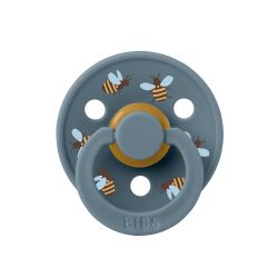   BIBS játszócumi - Studio Méhecskék Colour natúr kaucsuk 0-6 hó páva 1db tasakban