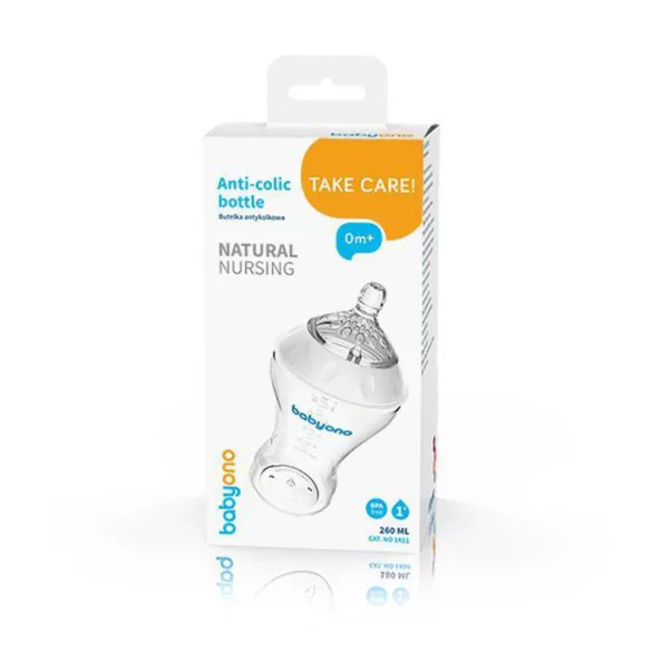 BabyOno cumisüveg Natural Nursing mûanyag anti-colic 260 ml 1451