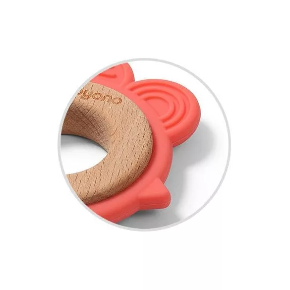 BabyOno rágóka - fa/szilikon Hen 1075/03