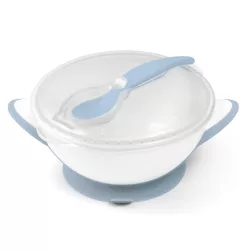   BabyOno tányér - tapadó aljú, fedeles, kanállal kék 1063/05