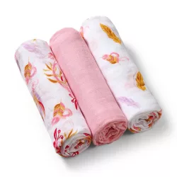   BabyOno textilpelenka színes 3db bambusz halványrózsaszín 397/07