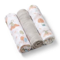  BabyOno textilpelenka színes 3db bambusz világosszürke 397/09