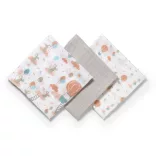 BabyOno textilpelenka színes 3db bambusz világosszürke 397/09