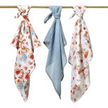 BabyOno textilpelenka színes 3db acélkék 348/07