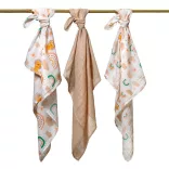 BabyOno textilpelenka színes 3db bézs 348/08
