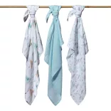 BabyOno textilpelenka színes 3db bambusz világoskék 397/12