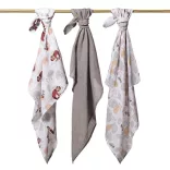 BabyOno textilpelenka színes 3db szürke 348/10