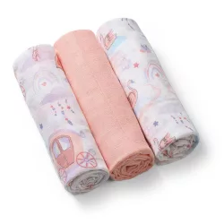   BabyOno textilpelenka színes 3db rózsaszín balerinamintás 348/11