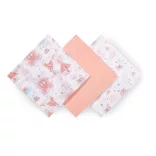 BabyOno textilpelenka színes 3db rózsaszín balerinamintás 348/11