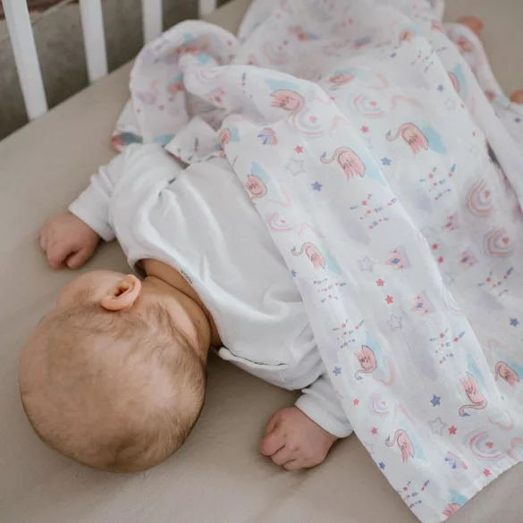 BabyOno textilpelenka színes 3db rózsaszín balerinamintás 348/11