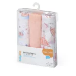 BabyOno textilpelenka színes 3db rózsaszín balerinamintás 348/11