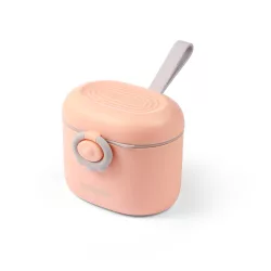   BabyOno tápszertartó doboz hordozható, kanállal rózsaszín 1544