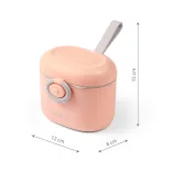 BabyOno tápszertartó doboz hordozható, kanállal rózsaszín 1544