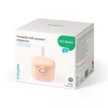 BabyOno tápszertartó doboz hordozható, kanállal rózsaszín 1544