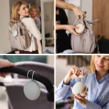 BabyOno cumitartó tok 2 cuminak szilikon cipzárral kék 1569/01