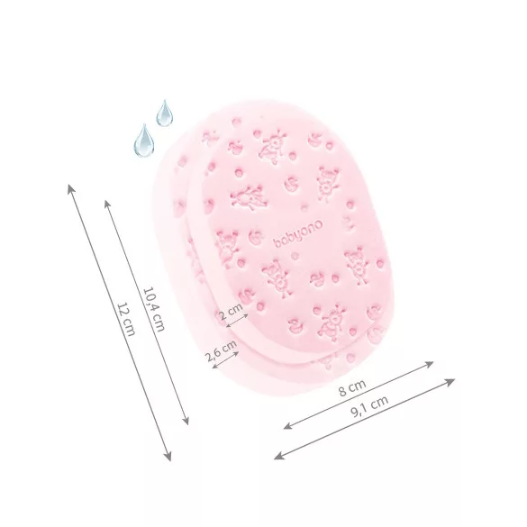BabyOno babafürdetõ szivacs puha rózsaszín 1640/01