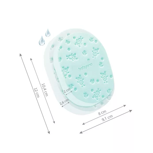 BabyOno babafürdetõ szivacs puha zöld 1640/03