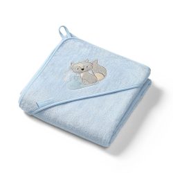  BabyOno fürdõlepedõ kapucnis bambusz 100x100cm kék farkas 346/05