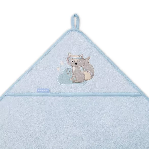 BabyOno fürdõlepedõ kapucnis bambusz 100x100cm kék farkas 346/05