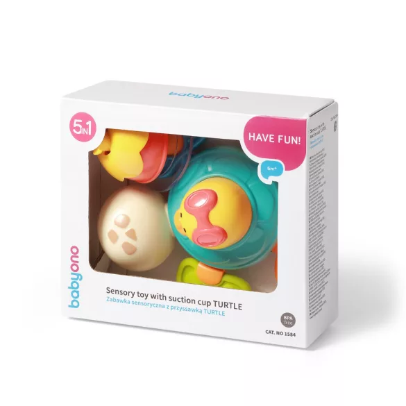 BabyOno szenzoros játék TURTLE tapadókoronggal 1584