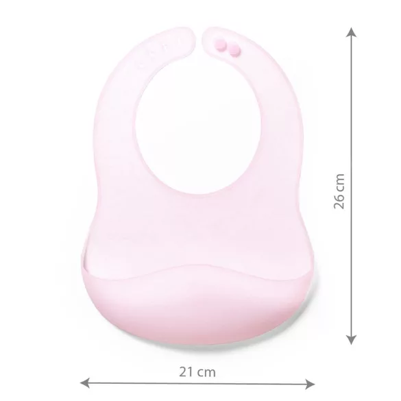 BabyOno elõke szilikon ultravékony állítható rózsaszín 1598/02