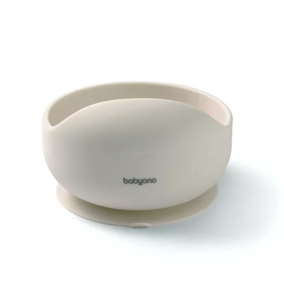 BabyOno tálka szilikon tapadó aljú bézs 1481/04