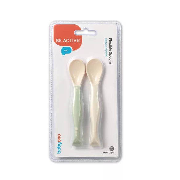 BabyOno etetõkanál puha flexibilis 2db bézs-zöld 1066/07