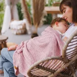 BabyOno babatakaró organikus pamut kötött 75x100cm rózsaszín 1647/01