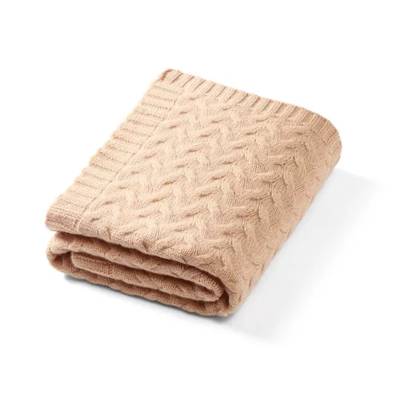 BabyOno babatakaró merino gyapjú kötött 75x100cm sötét bézs 1648/02