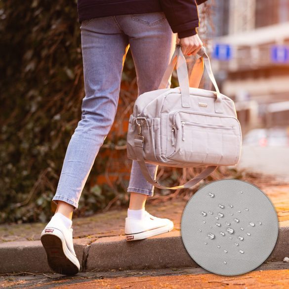 BabyOno pelenkázótáska kézipoggyász méretben 40x20x25 cm szürke 1650/02