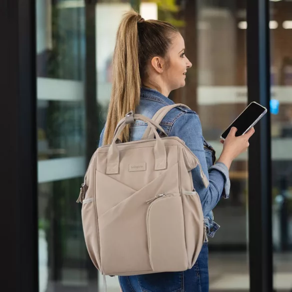 BabyOno pelenkázó táska MODERN STYLE hátizsák 27x40x19cm bézs 1649/02