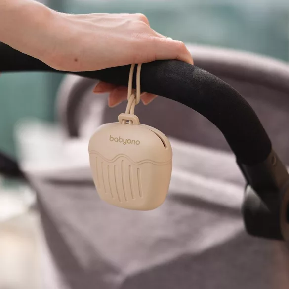 BabyOno cumitartó tok 2cuminak szilikon bézs 1656/03