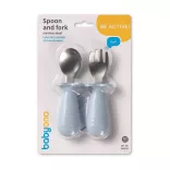 BabyOno evõeszköz-készlet rozsdamentes acél kék 1665/01