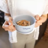 BabyOno babatányér - tapadó aljú, fedeles, mély kék 1662/01