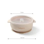 BabyOno babatányér - tapadó aljú, fedeles, mély bézs 1662/03